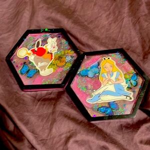Alice in wonderland cup coasters